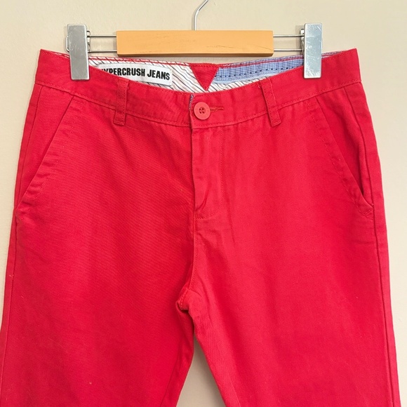 HYPERCRUSH Red Cotton Straight Leg Light Weight Chino - Picture 5 of 16